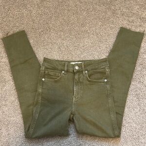 FREE PEOPLE Olive Green Women's Jeans